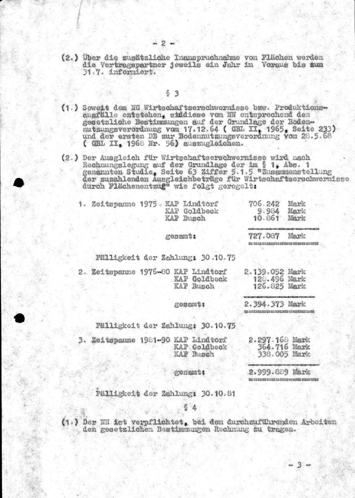  KKW Stendal, Bodennutzungsvertrag 1975