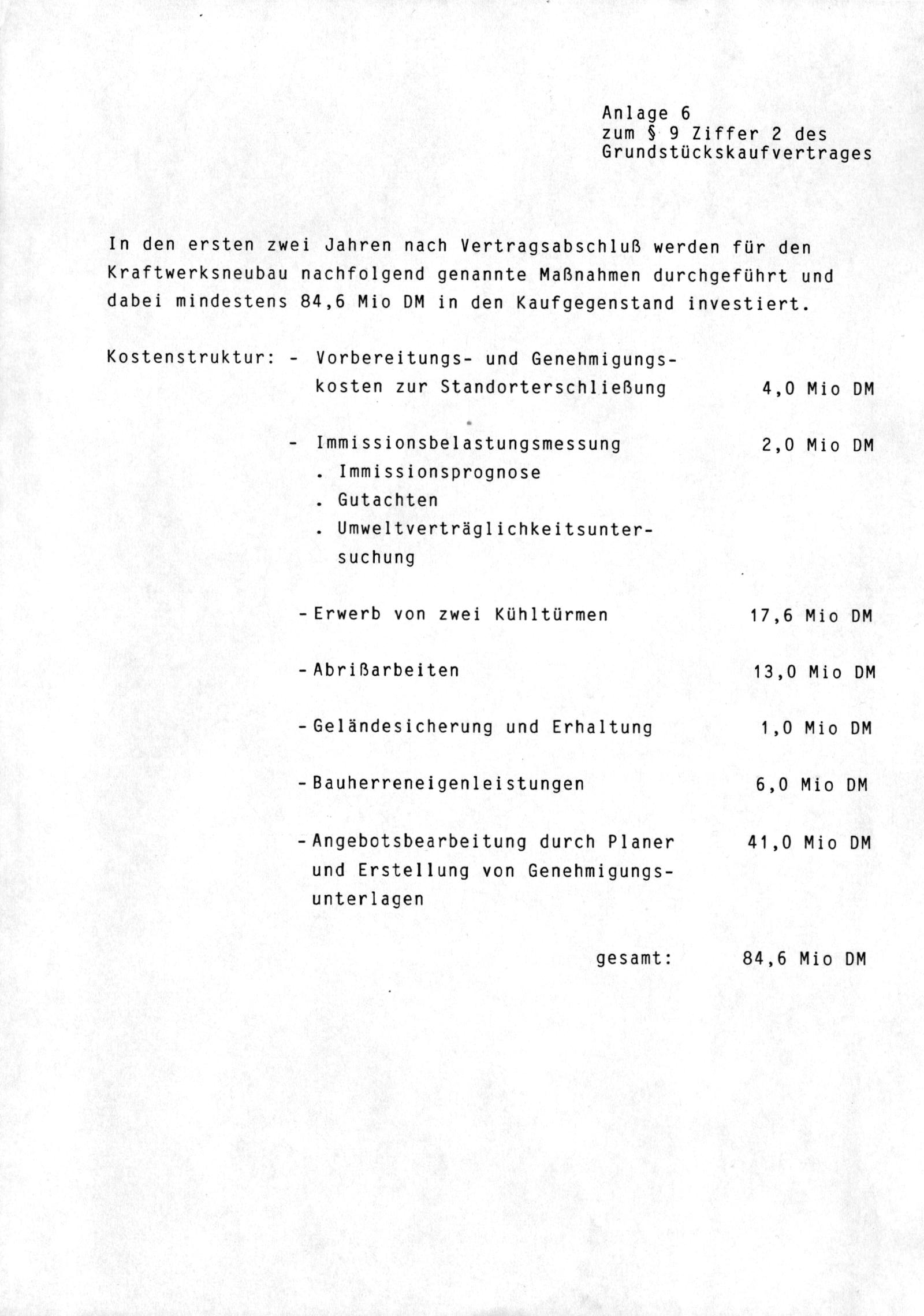 KKW Stendal - Invest Steinkohlekraftwerk 1992