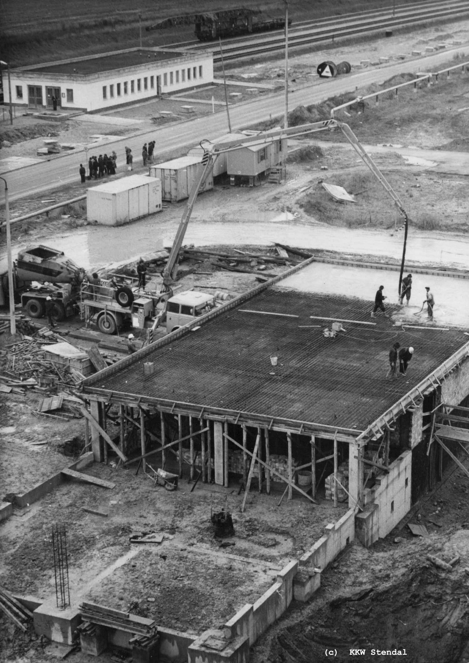 DDR Kernkraftwerk Stendal,  Baustellenfoto 1977 