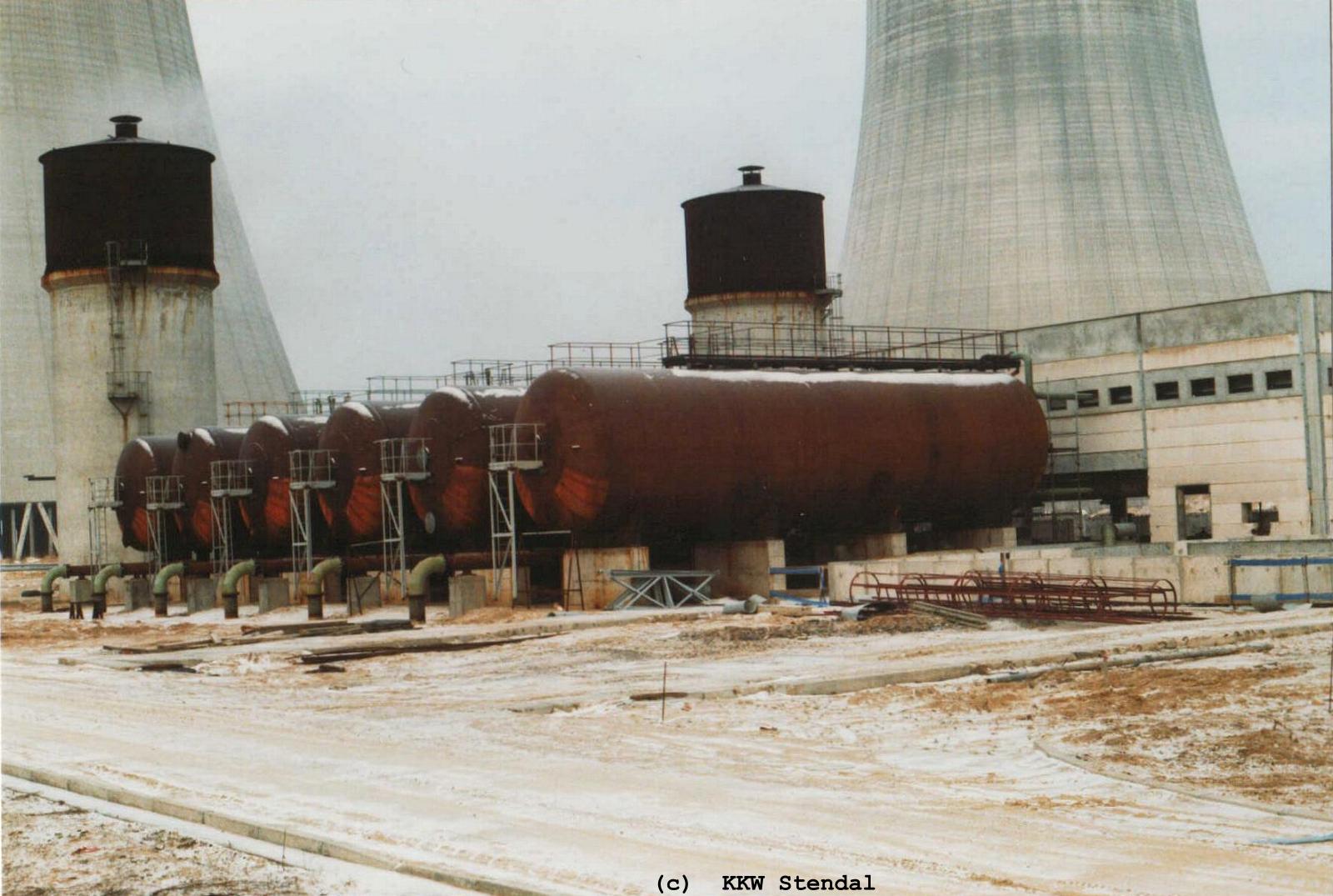  KKW Stendal, Baustelle 1990, KTZWA Kühlturmzusatzwasseraufbereitung 