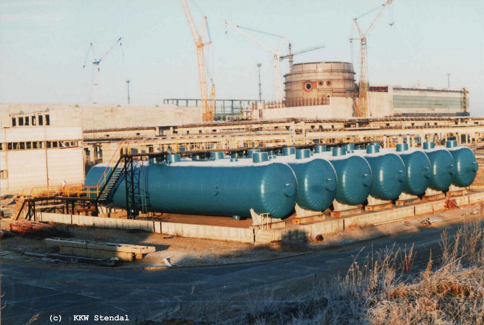  KKW Stendal, Baustelle 1990, Turbinenöllager 