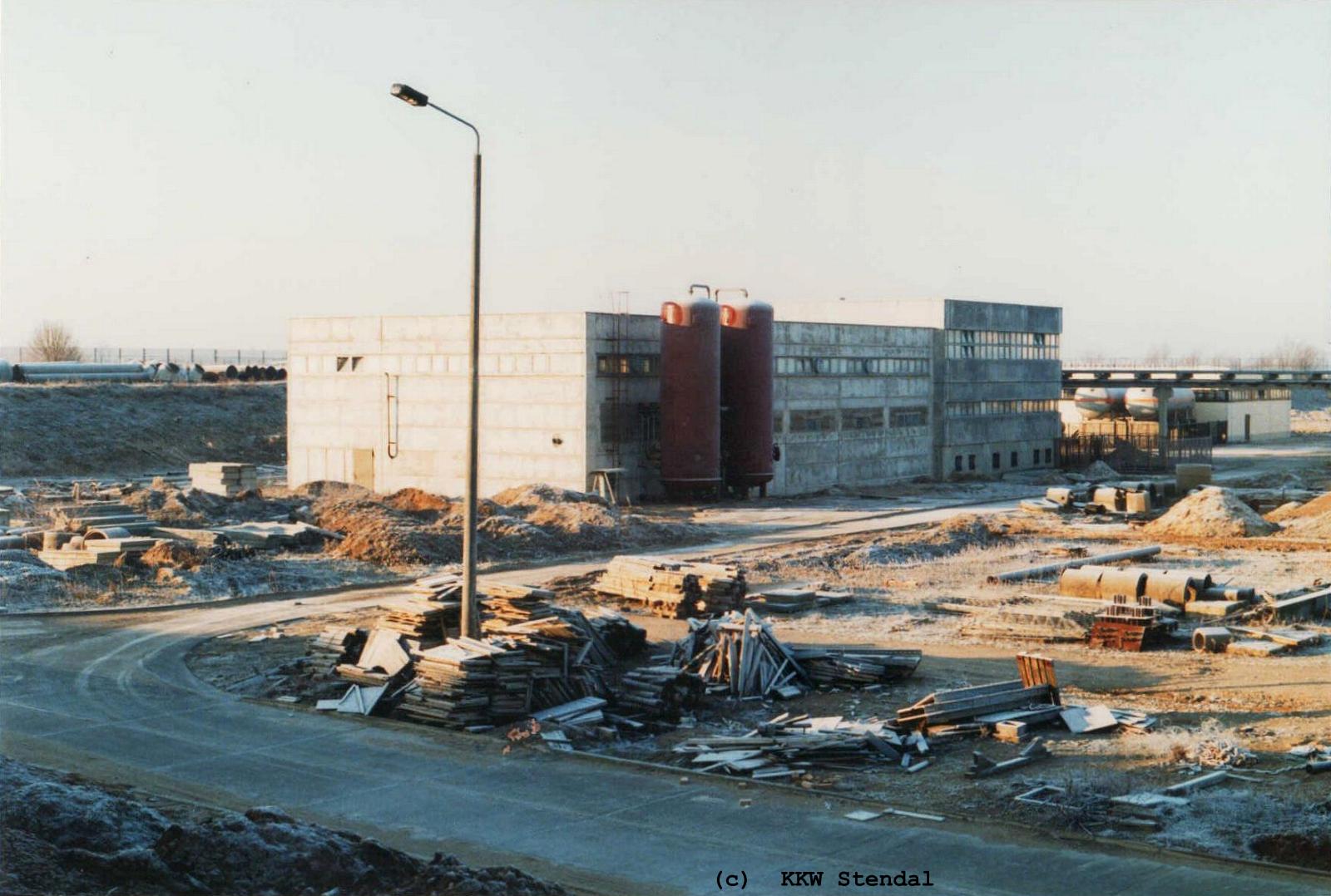  KKW Stendal, Baustelle 1990, Druckluftgebäude 