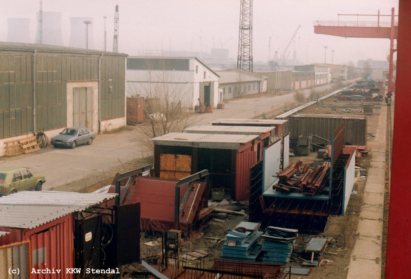  DDR KKW Stendal, Baustelle 1991, Rckbau,  