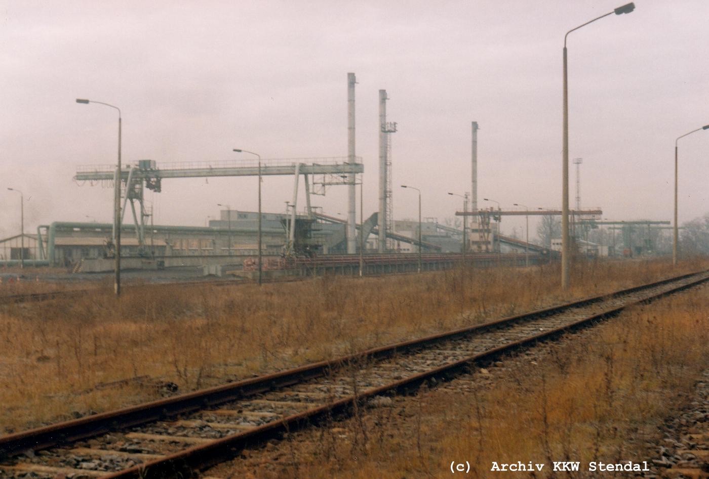  DDR KKW Stendal, Baustelle 1991, Rckbau, Heizwerk 