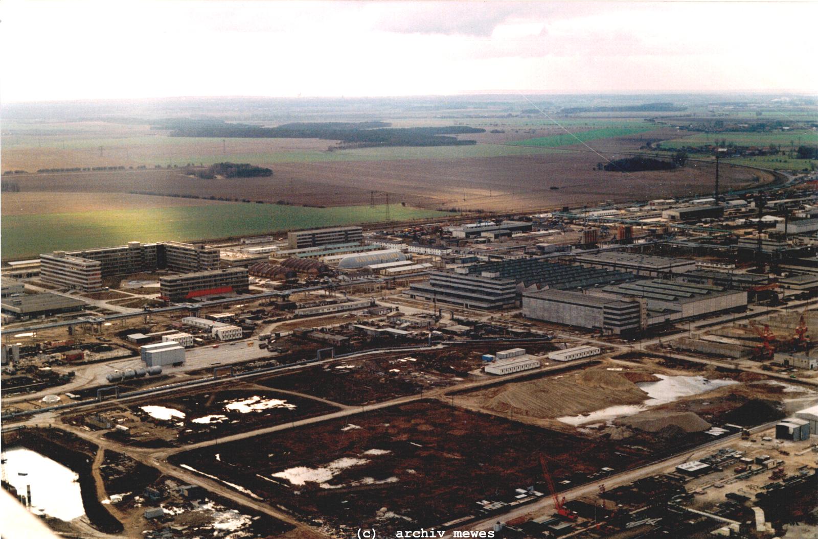 DDR AKW Stendal, Baustelle 1990, Zentrale Baustelleneinrichtungen 